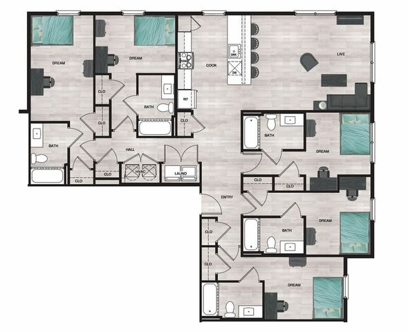 5C 5 bedroom