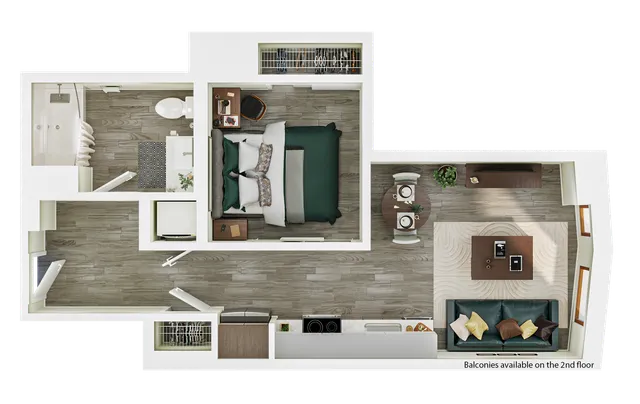 1BR/1BA - A1