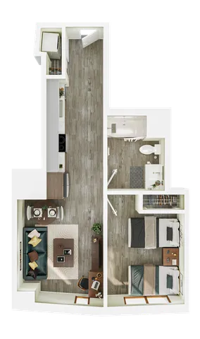 1BR/1BA - Double - A5