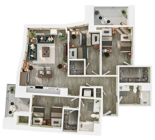 3BR/2BA - Double - C2