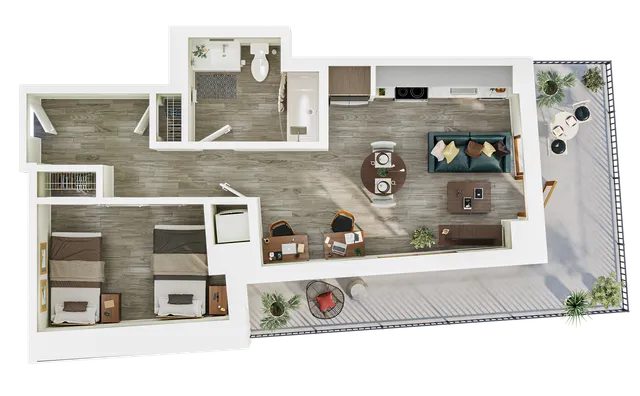 1BR/1BA - Deluxe Double - A11