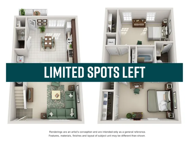 2BR/2.5BA