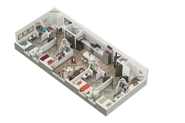 The Four Dual ADA Floorplan