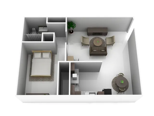 1BR/1BA Floor Plan