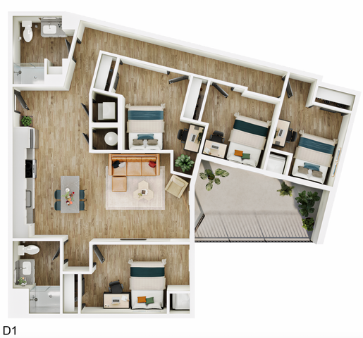 4BR/2BA - D1