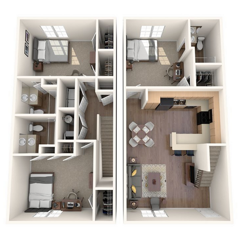 3x3 Townhome