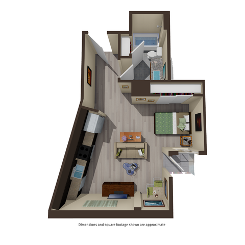 497 square foot studio apartment