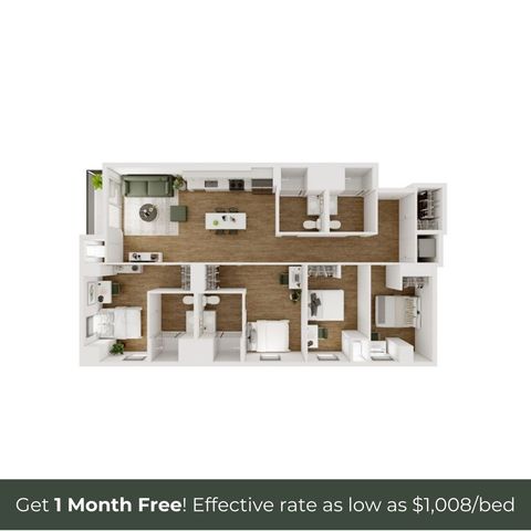 4BR/4BA - F - 1.4 Furnished