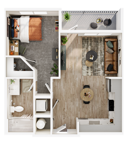 1BR/1BA - A1 SOLD OUT