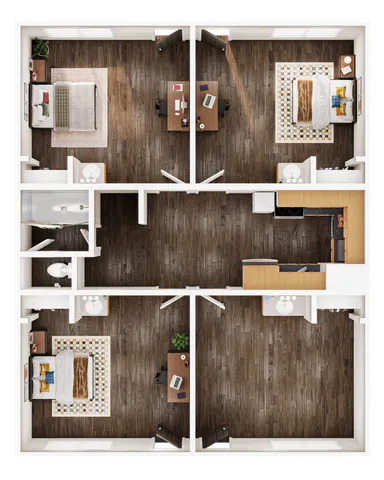 3/1 with Washer/Dryer - C2