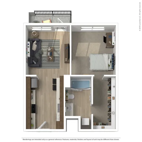 1BR/1BA - A1