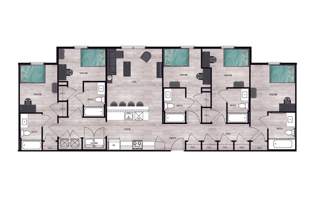 Junction 49 - Four-Bedroom Floorplan