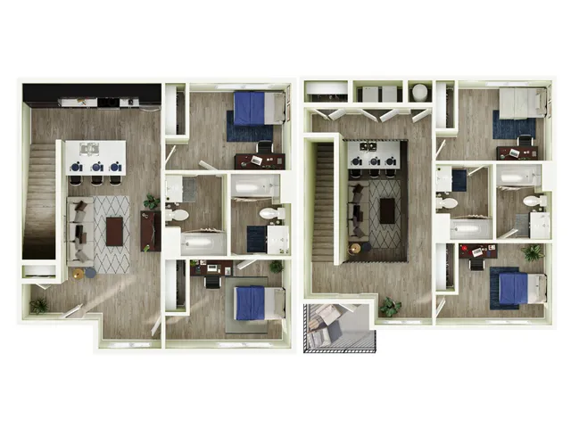7th Street Station - Two-Bedroom Floorplan
