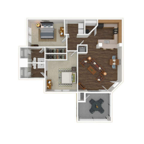 Forest Lake - Two-Bedroom Floorplan