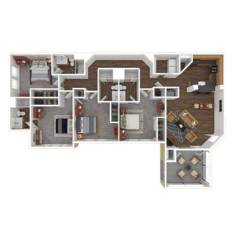 Forest Lake - Two-Bedroom Floorplan