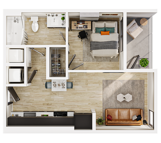 A1 - 1 Bed / 1 Bath