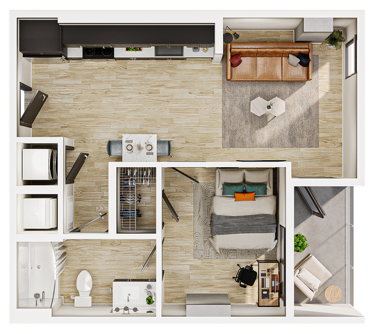 A3 - 1 Bed / 1 Bath