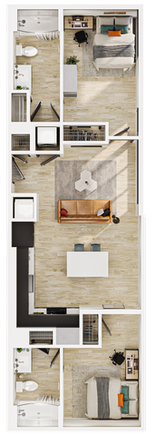 B1 - 2 Bed / 2 Bath