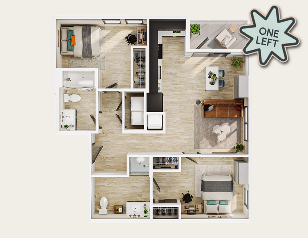 B3 - 2 Bed / 2 Bath