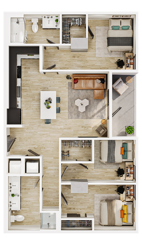 C1 - 3 Bed / 2 Bath
