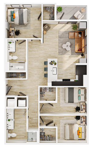 C4 - 3 Bed / 2 Bath