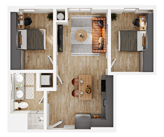 2BR/1BA - B1