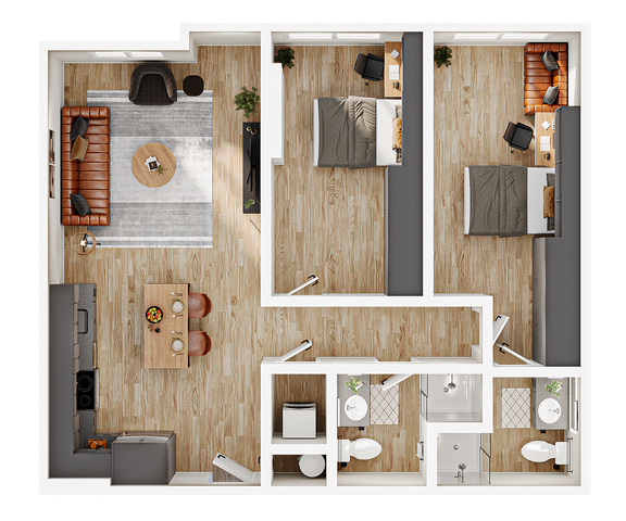 B3 - 2 Bed / 2 Bath
