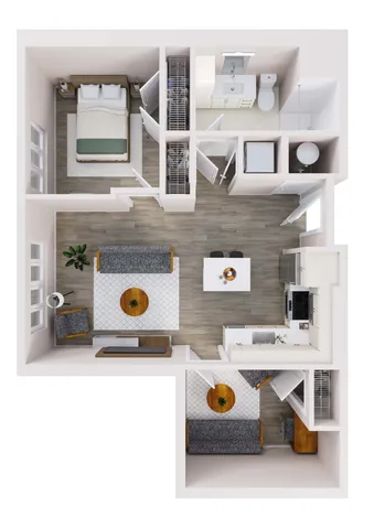 1 bedroom floor plan
