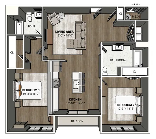 Susquehanna 2AA Floorplan