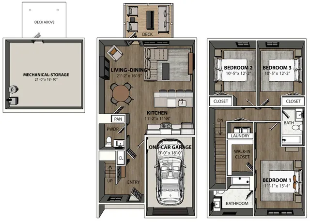 Townhome 1 Floorplan
