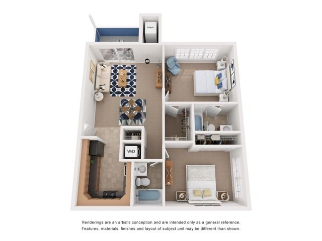 two bed