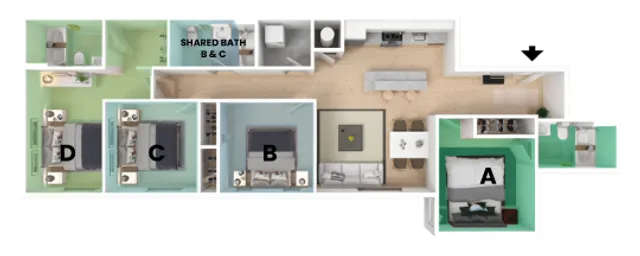 4 Bedroom Co-Living,