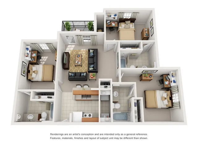 3 bedroom apartments tucson