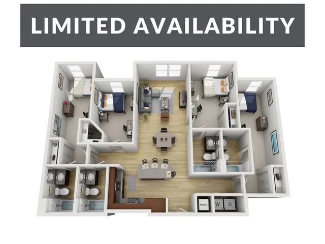 4 bed apartment in tennessee limited availability