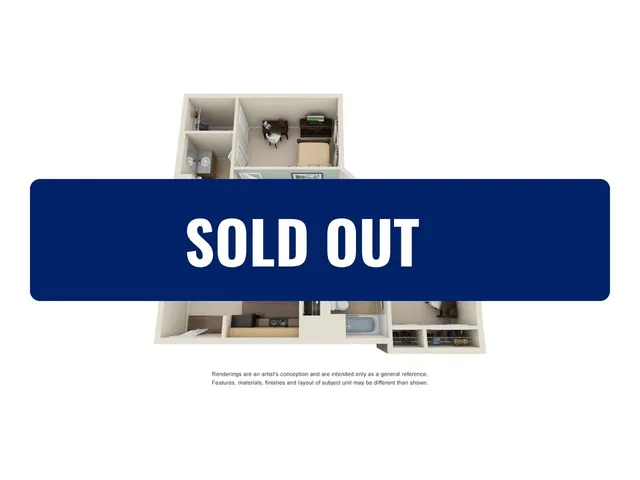 campus crossings briarcliff 2 bed 2 bath B9 floor plan sold out