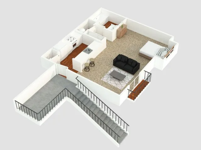 studio apartment floor plan