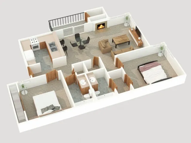 2 bedroom apartment floor plan