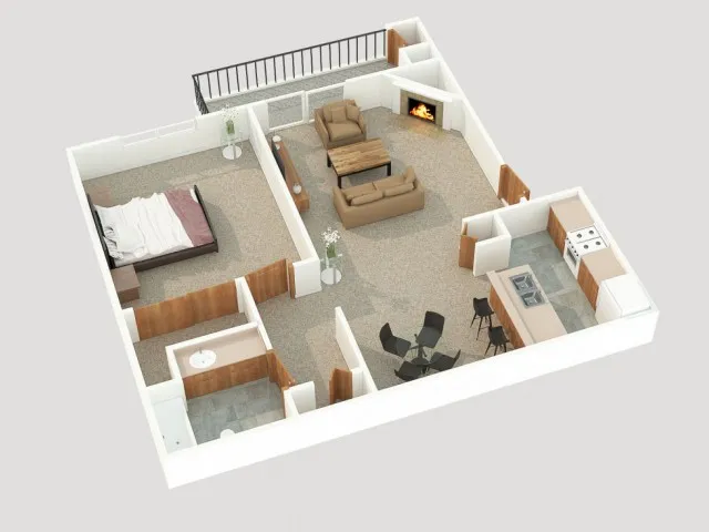 1 bedroom apartment floor plan