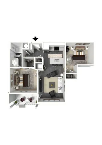 1 Bedroom 1 Bath With Den