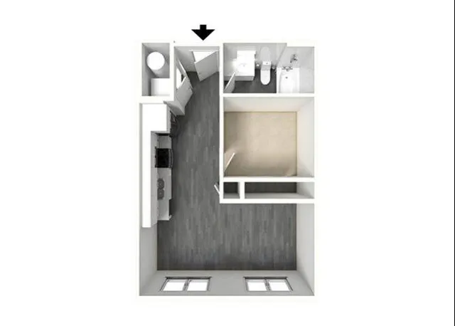 Studio apartment floor plan