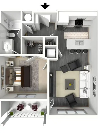 1 Bedroom Floor Plan