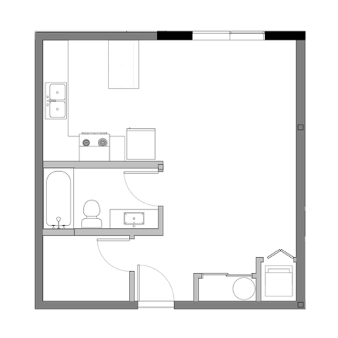 Studio I Floorplan