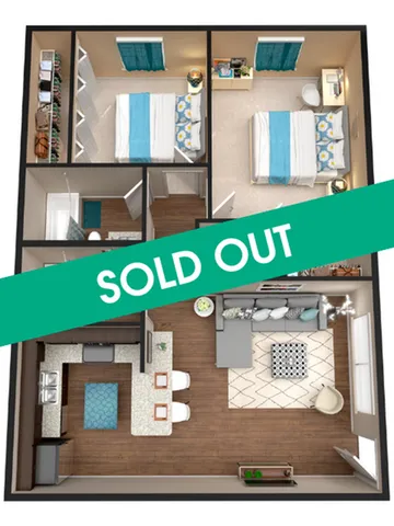 Full 2x2\'s SOLD OUT. Call for room availability.