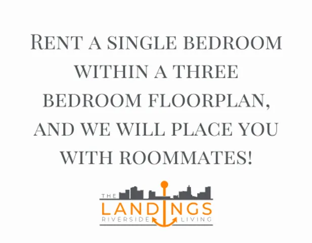 Single private bedroom available in 3 bedroom floor plan at The Landings Knoxville TN