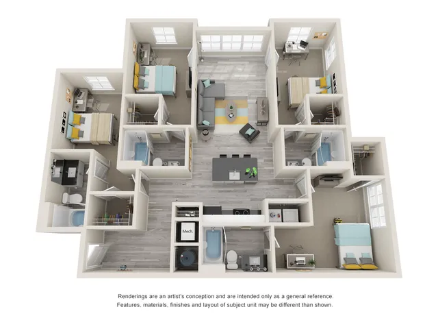 Campus Circle Gainesville - Apartment Floorplan
