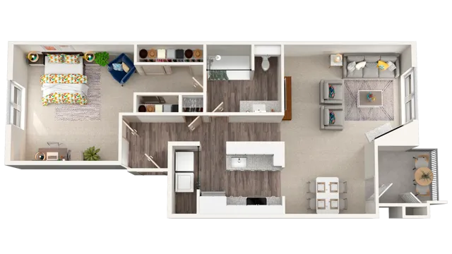 Chase Village 1x1 floorplan