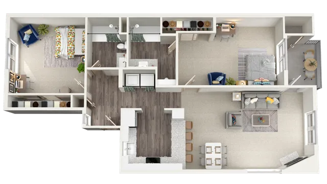 Chase Village 2x2 floorplan
