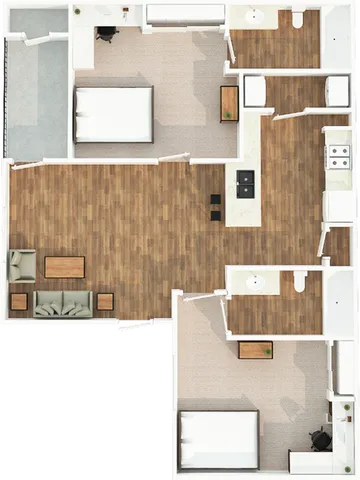 2 Bedroom 2 Bath