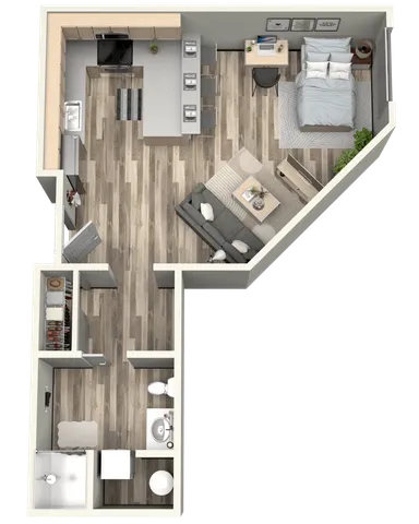 Studio Apartment, Chase Courtyards