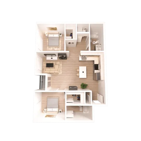 2 Bedroom 2 Bathroom at The Edison